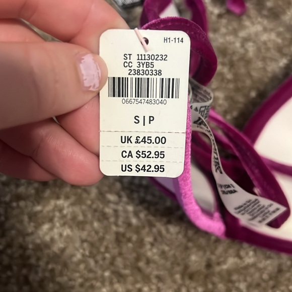 VS PINK swim velvet triangle top - Picture 3 of 3